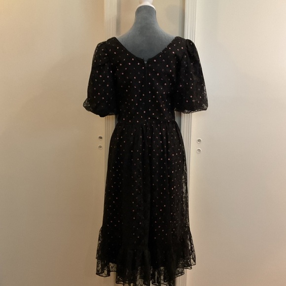 🤍 ILGWU Vintage Polka Dot Lace Dress - Picture 6 of 7